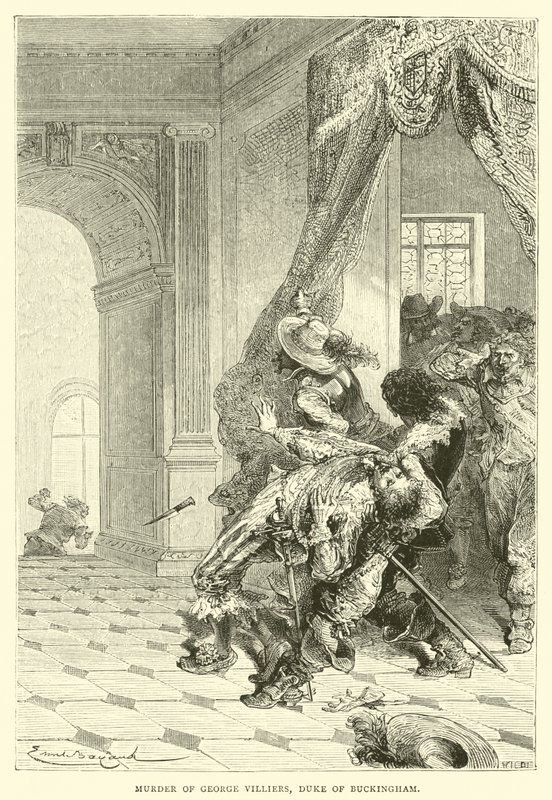 Vražda George Villierse, vévody z Buckinghamu od Emile Antoine Bayard