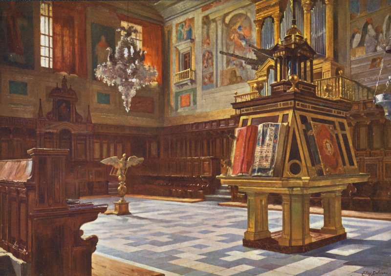 Elscorial: Sbor (barevná litografie) od Emilio Poy Dalmau