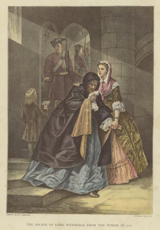 Útěk lorda Nithsdale z věže v roce 1716 od Emily Mary Osborn