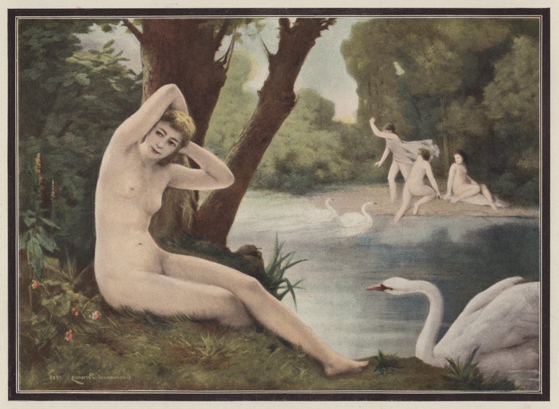 Leda, spartská princezna z řecké mytologie (barva litho) od Emmanuel Benner
