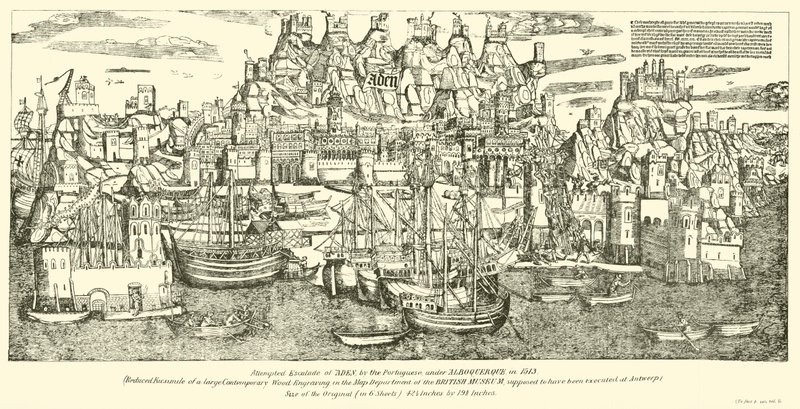 Pokus o Escalade of Aden, Portugalci pod Alboquerque v roce 1513 od English School