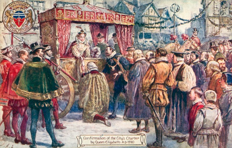 Bath Pageant, Potvrzení Charty měst královnou Alžbětou I., AD 1590 od English School