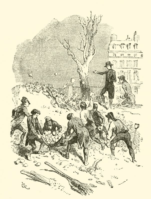 Bonaparte a jeho spolužáci v napodobování bojových umění, Brienne School od English School