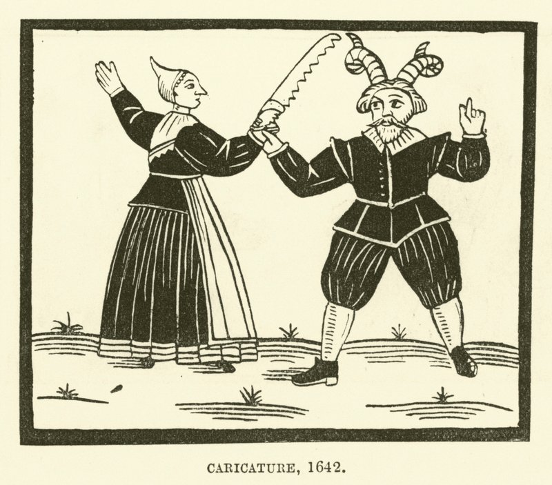Karikatura, 1642 od English School