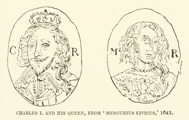 Karel I. a jeho královna, z Mercurius Civicus, 1643 od English School
