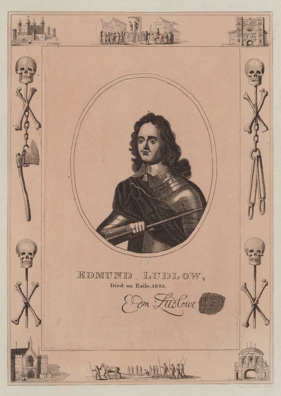 Edmund Ludlow, zemřel v exilu, 1693 od English School