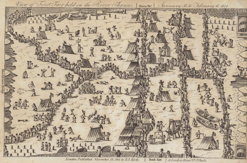 Frost Fair na Temži, 1814 od English School