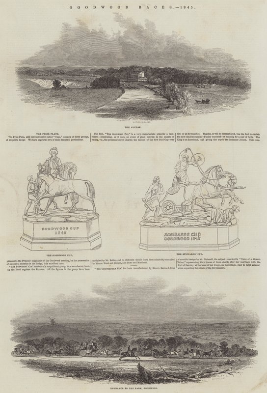 Goodwoodské dostihy, 1845 od English School