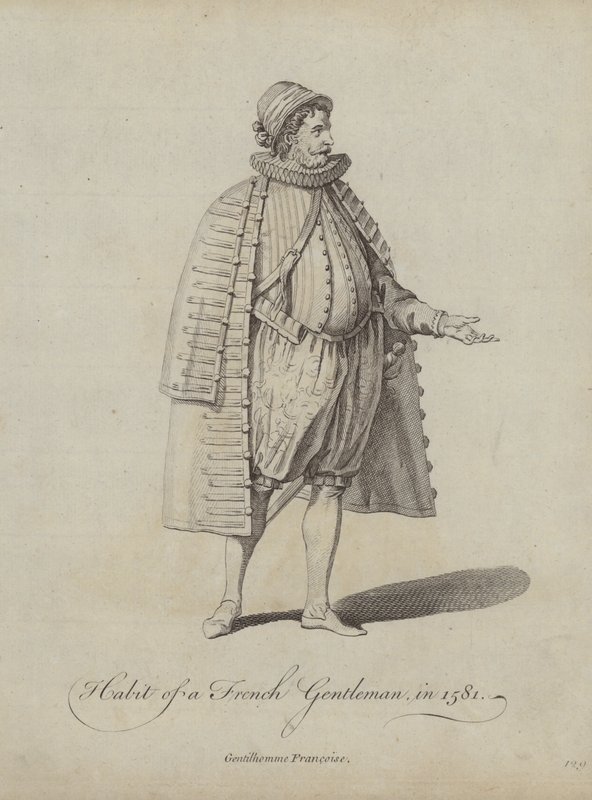 Zvyk francouzského gentlemana v roce 1581 od English School