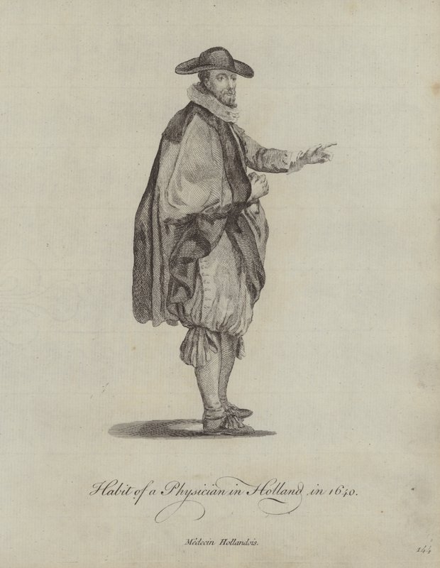 Zvyk lékaře v Holandsku v roce 1640 od English School