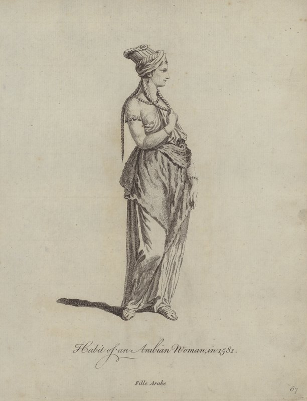 Zvyk arabské ženy v roce 1581 od English School