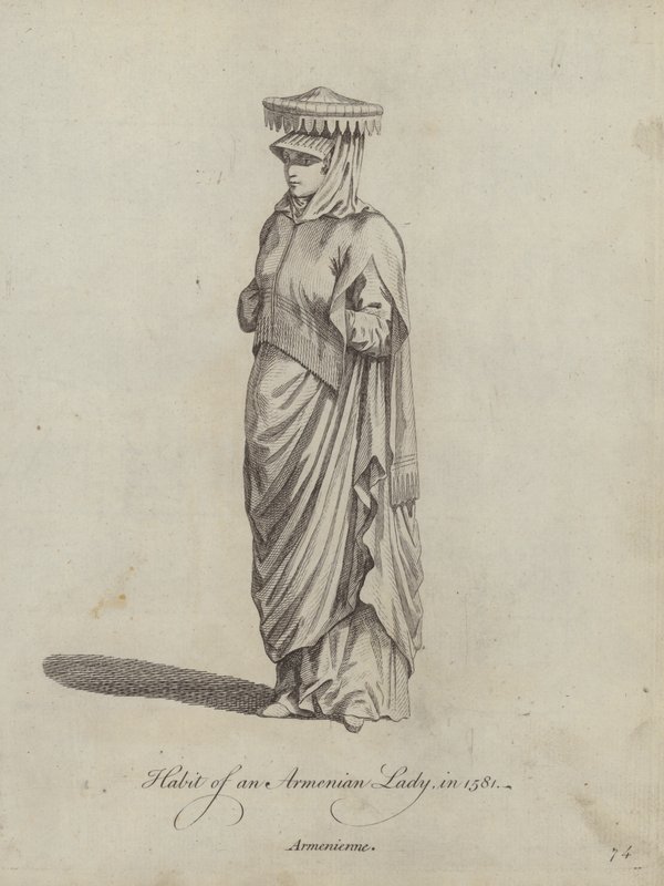 Zvyk arménské dámy v roce 1581 od English School