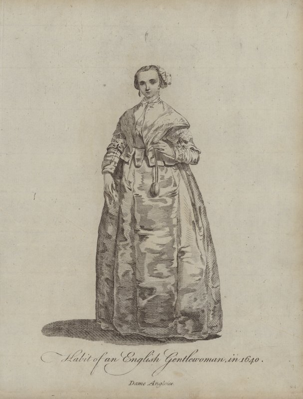 Zvyk anglické gentlemanky v roce 1640 od English School