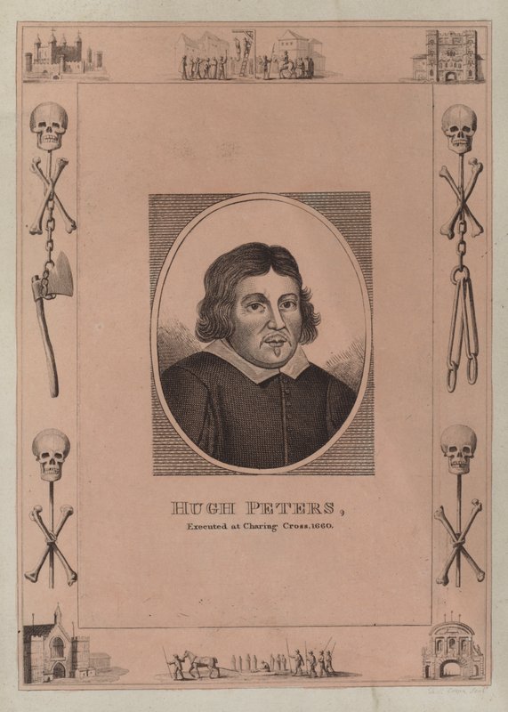 Hugh Peters, popraven v Charing Cross, 1660 od English School