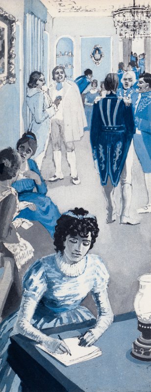 Jane Austenová si často odskočila do kouta, aby si zapsala útržky rozhovorů. od English School