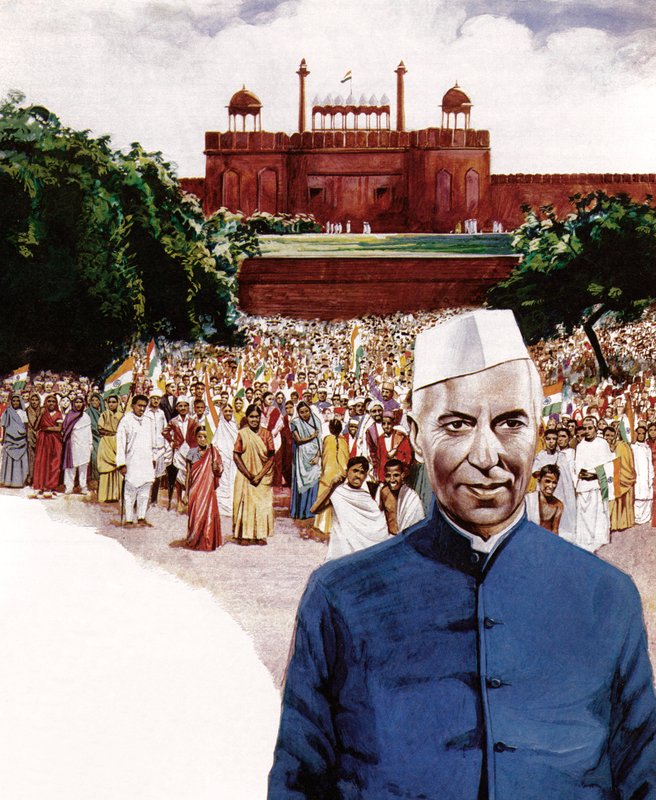 Jawaharlal Nehru , první premiér Indie od English School
