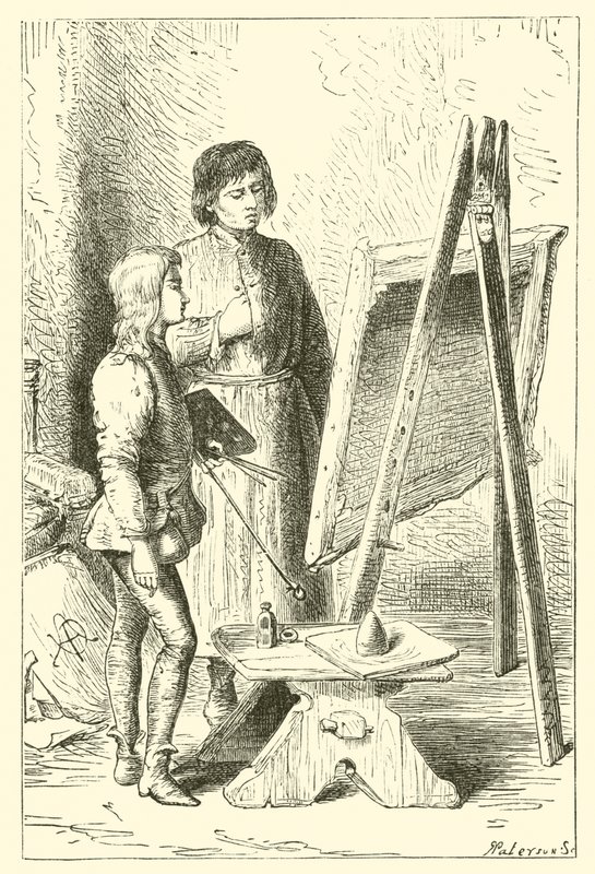 Leonardo Da Vinci, jako chlapec, ve studiu Vervechio od English School