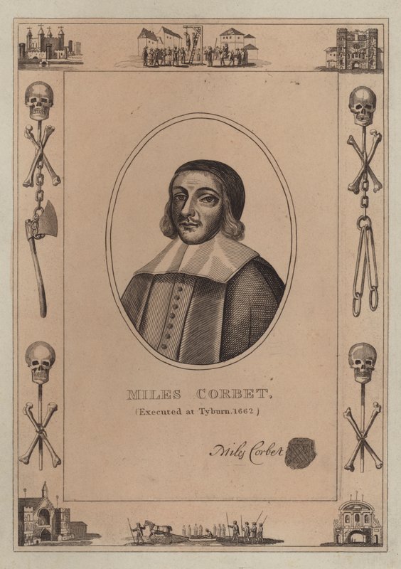 Miles Corbet, popraven v Tyburn, 1662 od English School
