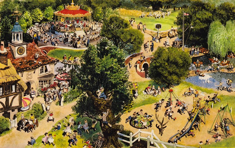 Park, Anglie, 60. léta 20. století od English School