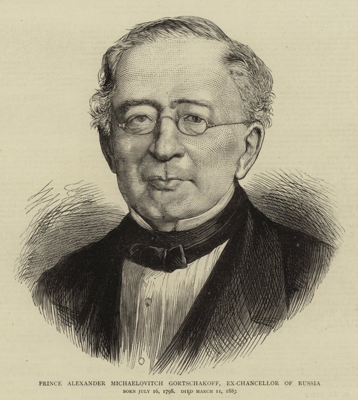 Princ Alexander Michaelovitch Gortschakoff, bývalý kancléř Ruska od English School
