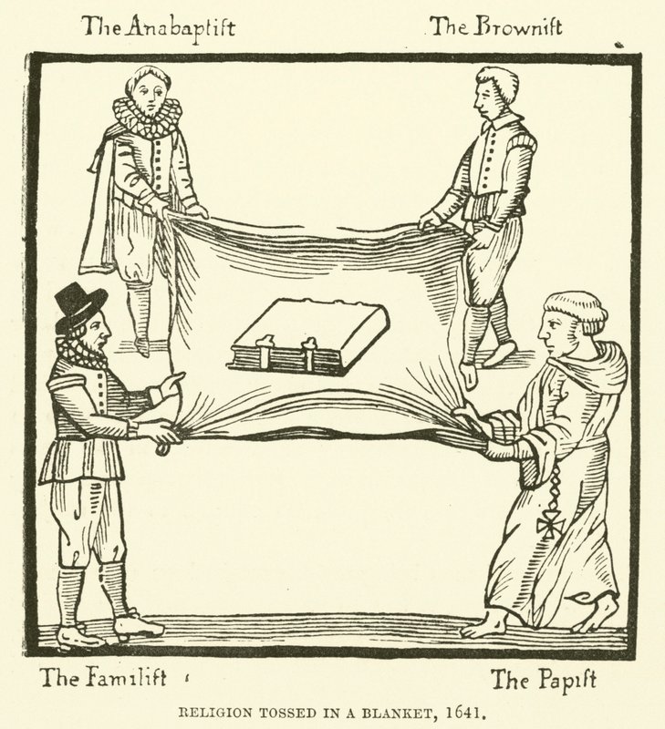 Náboženství zahozené do přikrývky, 1641 od English School