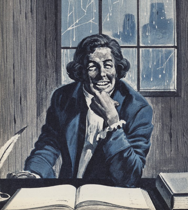 Rudolf Raspe, autor slavných pohádek barona Munchausena od English School