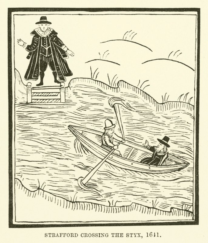 Strafford překračující Styx, 1641 od English School