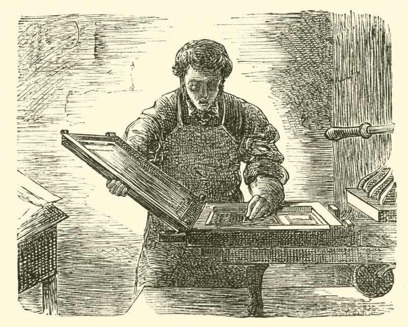 Reverend William Davy jako vlastní tiskař od English School