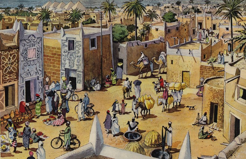 Staré a slavné město Kano v Nigérii od English School