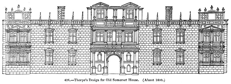 Thorpes Design pro Old Somerset House. (asi 1600) od English School
