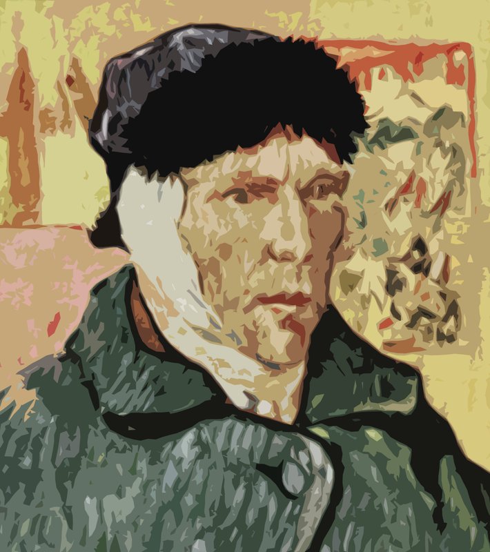 Vincent Van Gogh, se zavázaným uchem od English School