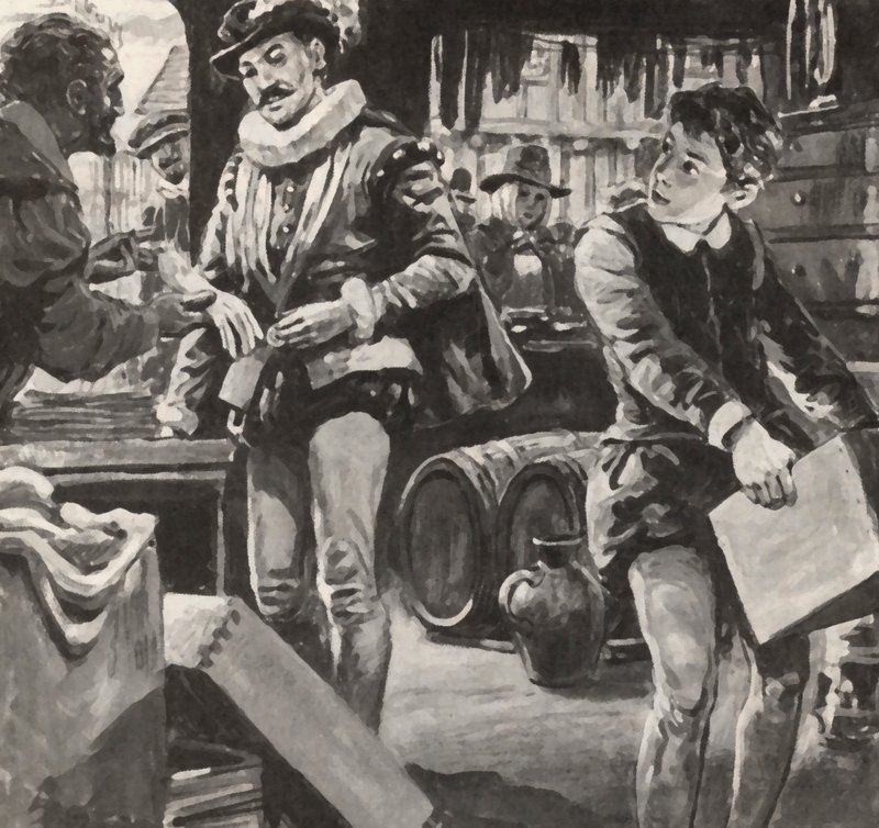 William Shakespeare jako chlapec pomáhal svému otci v obchodě od English School