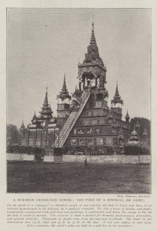 Barmská kremační věž, Pyre of Hpongyi nebo Saint od English Photographer