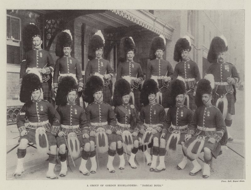 Skupina Gordon Highlanders, Dargai Boys od English Photographer