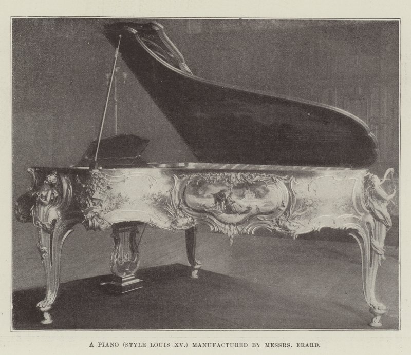 Piano (Styl Louis XV) vyrobené společností Messers Erard od English Photographer