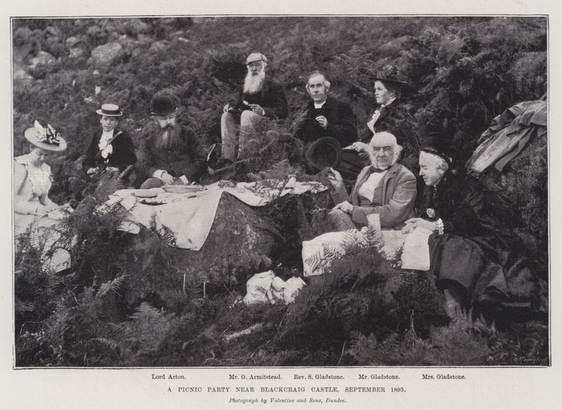 Piknikový večírek poblíž hradu Blackcraig, září 1893 od English Photographer