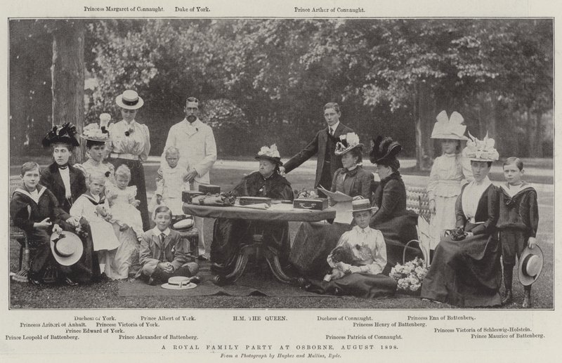 Královská rodinná párty v Osborne, srpen 1898 od English Photographer