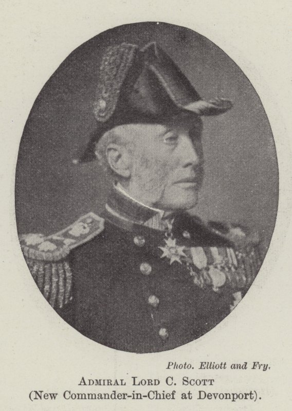 Admirál Lord C Scott, nový vrchní velitel v Devonportu od English Photographer