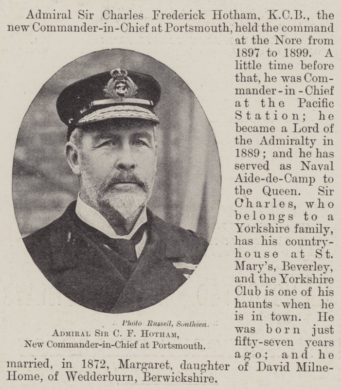 Admirál Sir CF Hotham, nový vrchní velitel v Portsmouthu od English Photographer