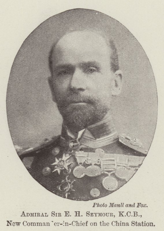 Admirál Sir E H Seymour, KCB, nový vrchní velitel na čínské stanici od English Photographer