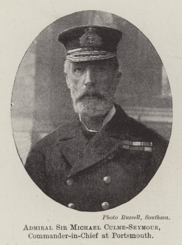 Admirál Sir Michael Culme-Seymour, vrchní velitel v Portsmouthu od English Photographer