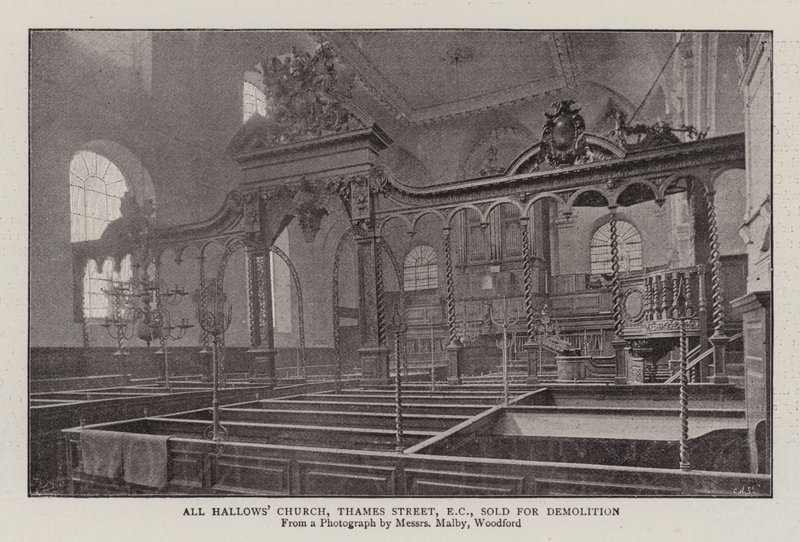 All Hallows Church, Thames Street, EC, prodáno k demolici od English Photographer