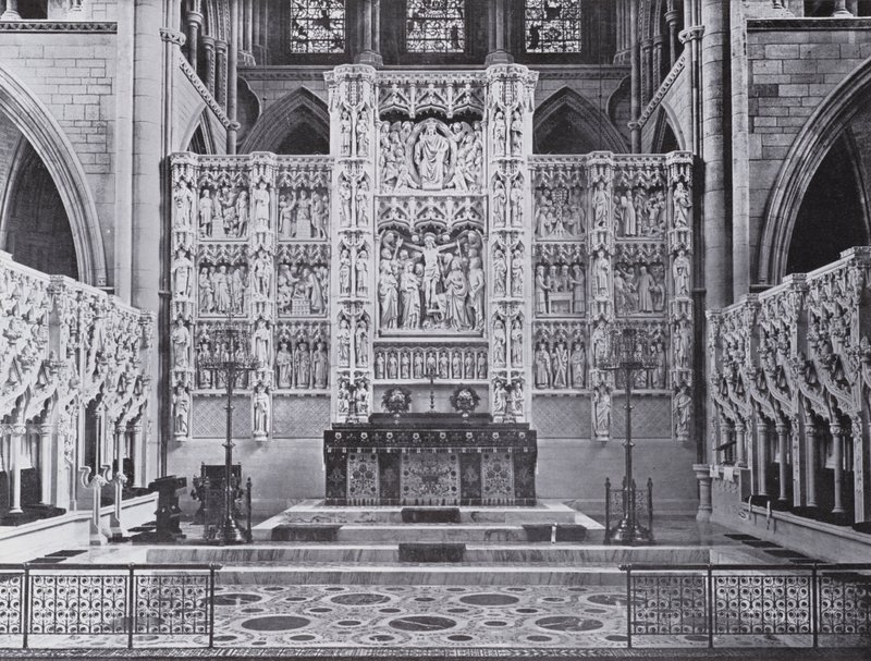 Oltář a Reredos, katedrála Truro (černobílá fotografie) od English Photographer