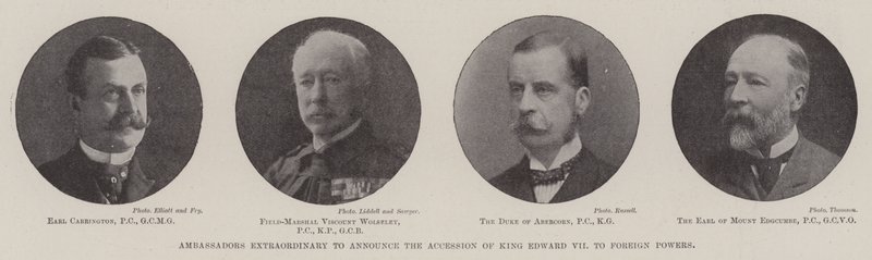 Mimořádní velvyslanci oznamují přistoupení krále Edwarda VII. k cizím mocnostem od English Photographer