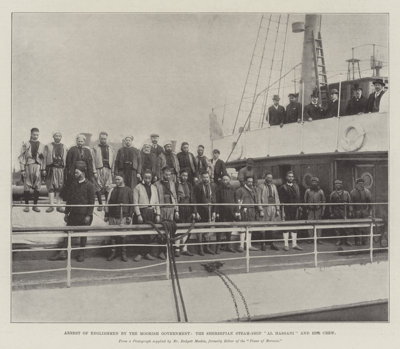 Zatčení Angličanů maurskou vládou, Shereefian Steam-Ship Al Hassani a její posádkou od English Photographer