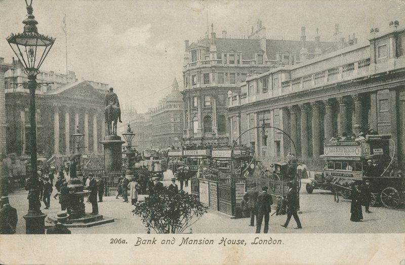 Bank and Mansion House, Londýn od English Photographer