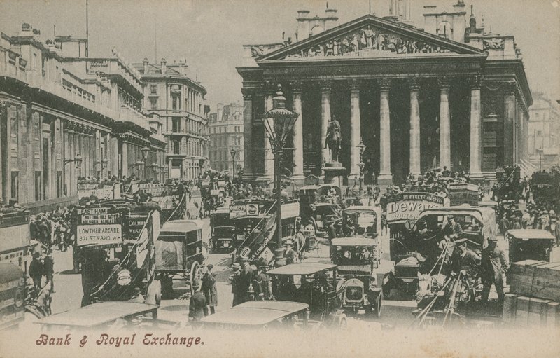 Bank and Royal Exchange, Londýn od English Photographer