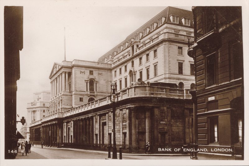 Bank of England, Londýn (černobílá fotografie) od English Photographer