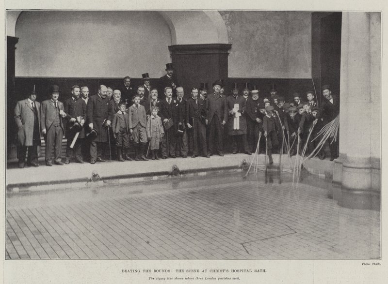 Beating the Bounds, scéna v Christs Hospital Bath od English Photographer