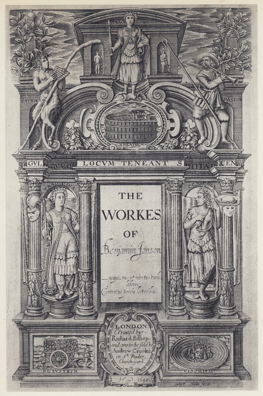 Ben Jonson, The Workes, Workes, W Stansby 1616 (černobílá fotografie) od English Photographer